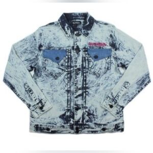 PINK+DOLPHIN Acid Washed Denim Jacket